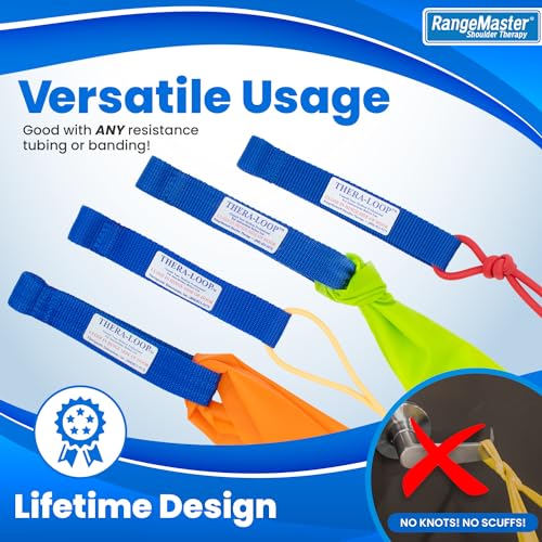 Resistance Bands & Tubing Door Anchors Pack of 50 - Blue, Non-Slip, Multi-Purpose Exercise Equipment
