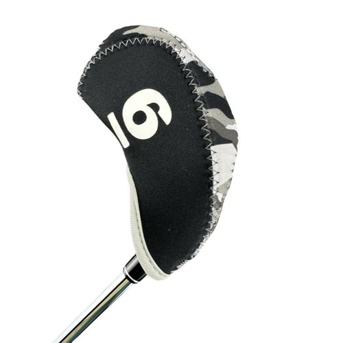 Mykepoda 10pcs/Set Premium Thick Neoprene Golf Iron Club Head Covers with Transparent Window One-Side Number Print RH Golf Iron Cover #3-9,A,Pw,Sw
