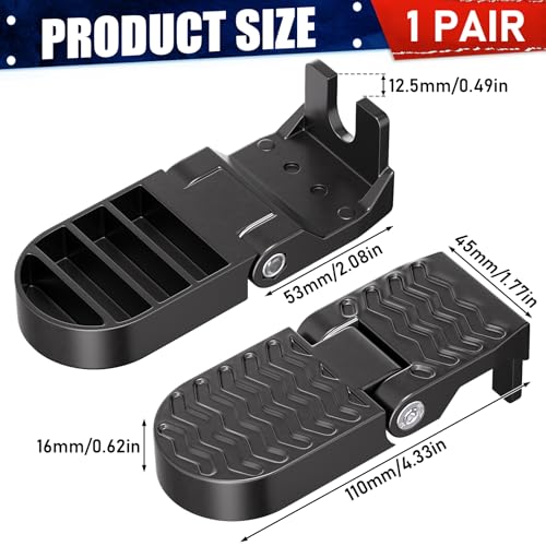 TOBWOLF U Slot Bike Rear Pedals - 12.5mm Aluminium Alloy Non-Slip Foot Pegs