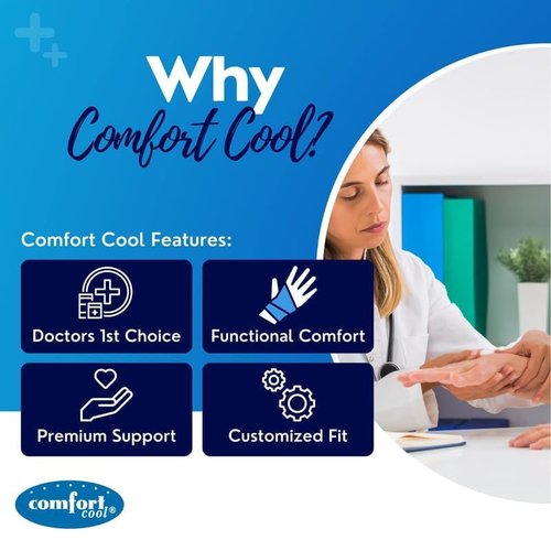 Comfort Cool Thumb CMC Restriction Splint. Patented Thumb Brace Provides Support and Compression. Helps with Arthritis, Tendinitis, Surgery, Dislocations, Sprains, Repetitive Use. Left Medium