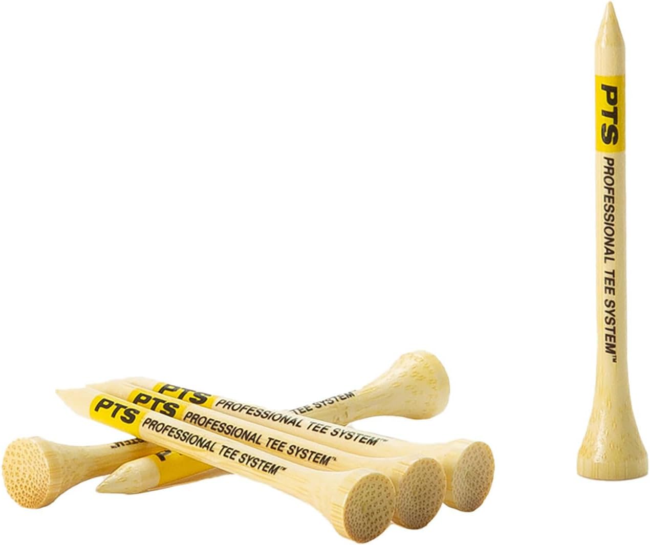 PrideSports PTS Bamboo Golf Tees - 100 Count, 2-3/4 Inch | Ideal for Drivers & Woods