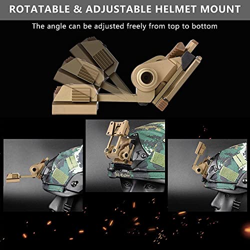 Night Vision Goggles Mount for PVS15/18 L4G24 CNC Helmet Mount - Saltd Color