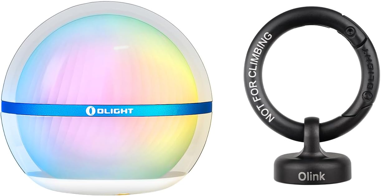 OLIGHT Sphere Smart Night Light - 75 Lumens Stepless Dimming Table Lamp with Portable Magnetic Hook
