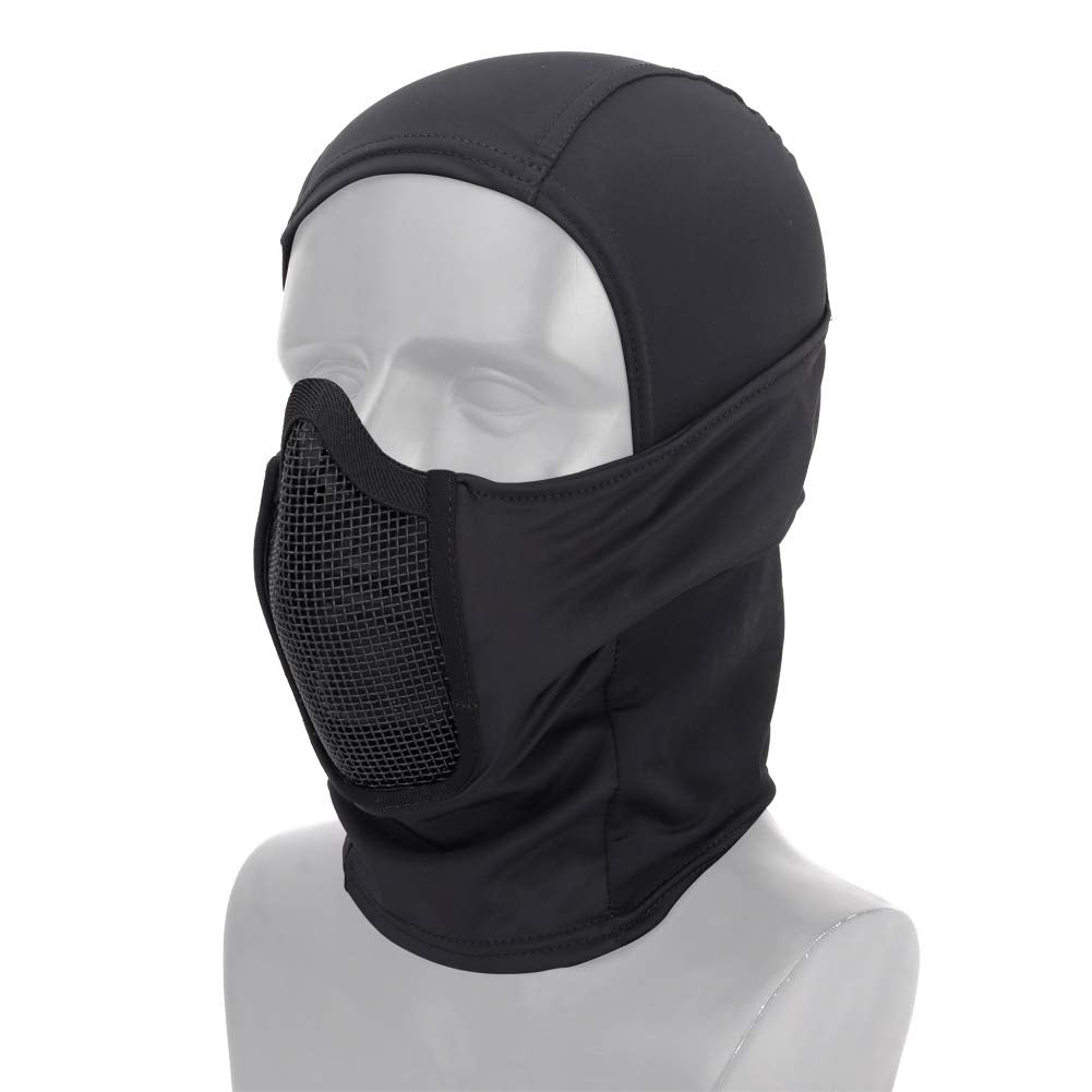 Tactical Full Face Mask Balaclava Cap Motorcycle Army Airsoft Paintball Headgear Metal Mesh Hunting Protective Mask