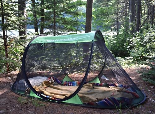 SANSBUG Screen Tent - Instant Pop-Up Mosquito Net Shelter with Strong Mesh & Tarp Floor