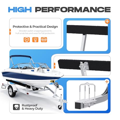 Adjustable Boat Trailer Guide Poles 40-60 Inches with Protective Sleeves