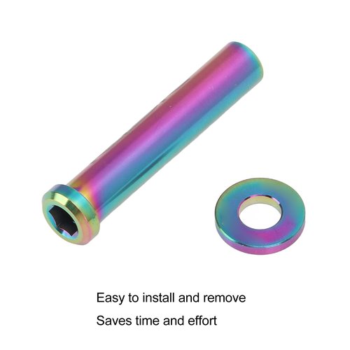 Bnineteenteam M6x40mm Alloy C Clamp Fixed Nuts, Road C Brake Pivot Nuts with Washer for Mountain Road Bike (2 Pieces, Colorful)
