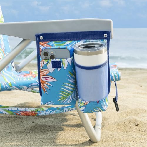 Tommy Bahama 2-Pack Backpack Beach Chairs - 5-Position Reclining, Cooler & Towel Bar