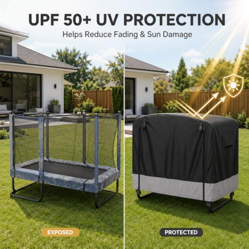 Black 6 FT Rectangular Trampoline Cover for Giantex Goplus GYMAX Models