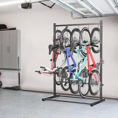 TORACK Freestanding Vertical Bike Rack for 5 Bikes, 70-Inch Wheel Size, Model 56 in