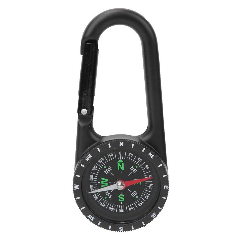 Carabiner Clip On Compass Hiking,Mini Compass,DC40T Zinc Alloy Portable Carabiner Compass with Graduated Ring Outdoor Hiking Camping Navigation Tools