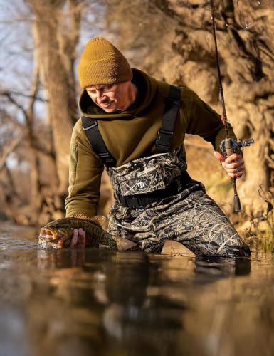 TIDEWE Waterproof Chest Waders for Men and Women - Camouflage Next Evo Variation