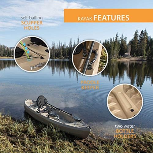 Lifetime Tamarack Angler 100 Fishing Kayak with Paddle & Multiple Storage