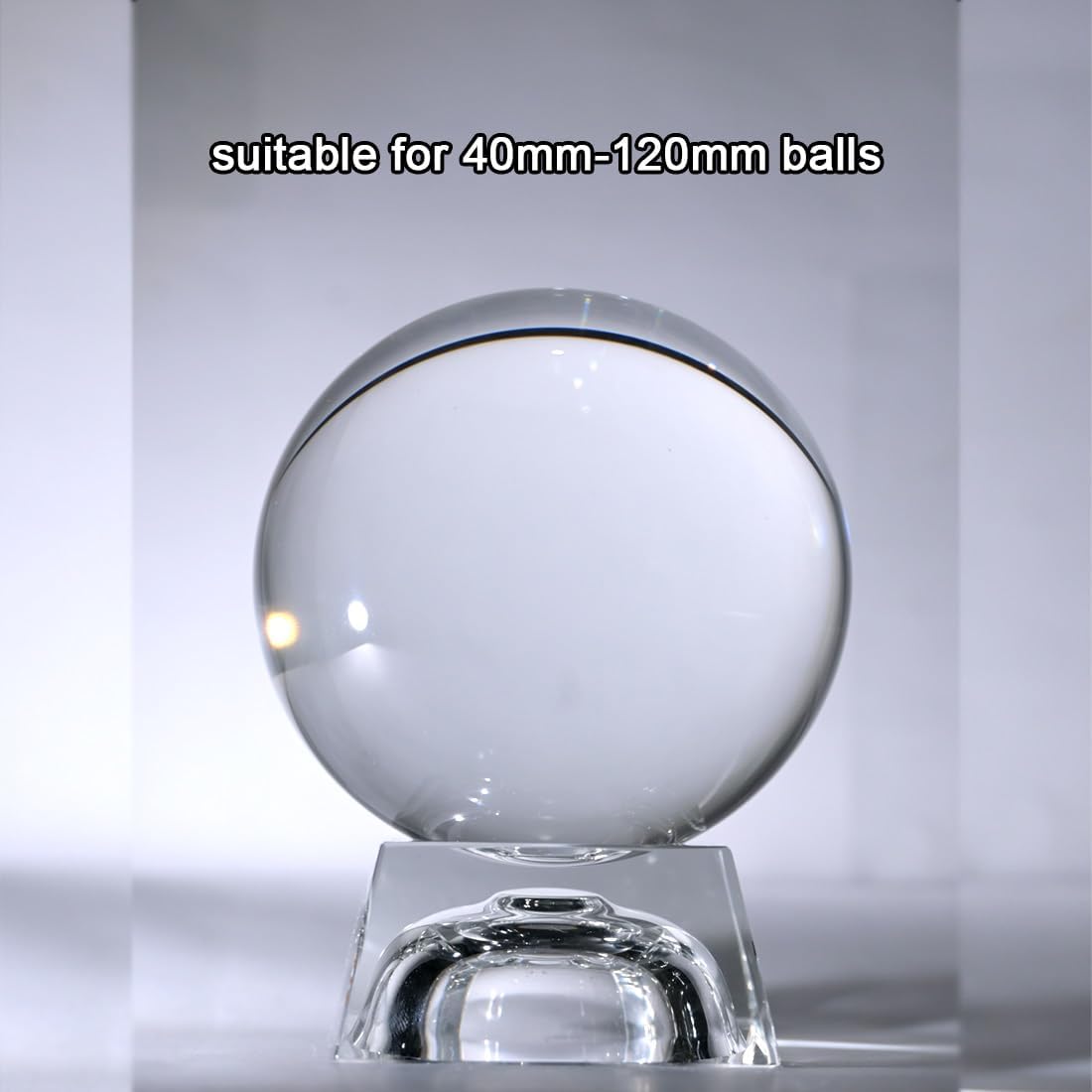 Skiennix Crystal Ball Stand - Clear Sphere Holder for 40mm to 120mm Balls | Perfect Display Base