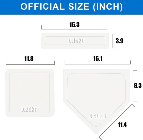 Baseball & Softball 5-Piece Base Set | 5 Plastic Training Balls - Enhance Power & Agility for All Ages