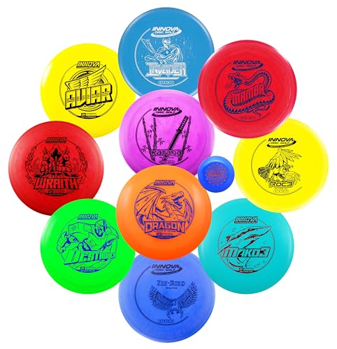 Innova Disc Golf Starter Set - 10 Discs for Beginners with Drivers, Mid-Ranges, Putters