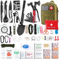 Green 256-in-1 Survival First Aid Kit with Molle Pouch for Camping Hiking Outdoor