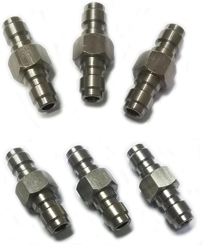 Skiennix 2 Pack Air Compressor Quick Disconnect Plug Coupler - Male Adapter for High Pressure PCP & Paintball