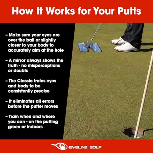 EyeLine Golf Classic Large Putting Alignment Mirror - Golf Training Aid