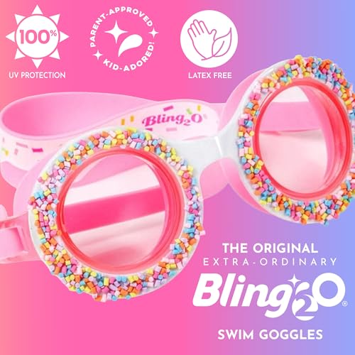 Kids Swim Goggles with Anti-Fog UV Protection Adjustable Strap - Leakproof for Pool Beach & Swim Lessons