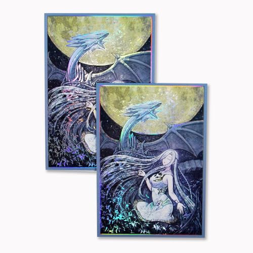 Holographic Card Sleeves 50ct 63x90mm for Yu-Gi-Oh Japanese Art Anime Trading Cards Art08