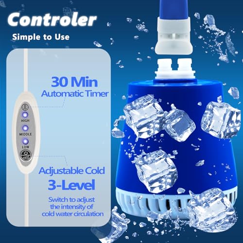 Inmoredo Cold Therapy Machine for Knee with Blue Cover - Post-Surgery Relief