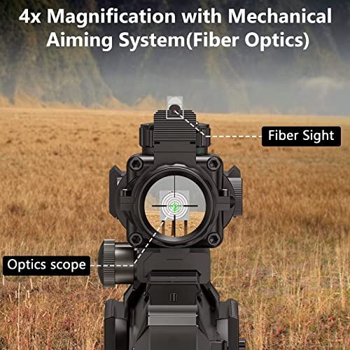 CVLIFE 4x32 Prism Hunting Rifle Scope with BDC Reticle and 3-Color Illuminations