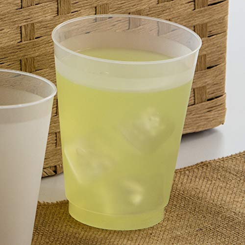 16 oz Frosted Plastic Drinking Cups - Case of 500, Textured Grip