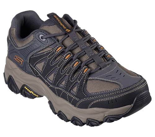 Skechers Men’s M. Fit 2.0 Outdoor Sneakers Charcoal/Gold, Lace-Up, Rubber Outsole