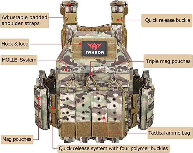 BOMTURN CP 2.0 Tactical Airsoft Vest Adjustable Outdoor Combat Gear
