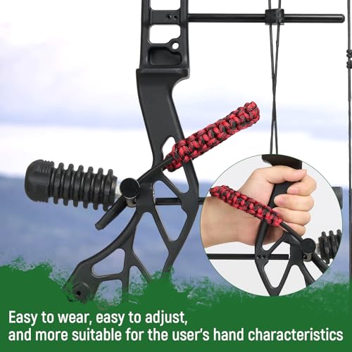 Adjustable Compound Bow Wrist Sling - Green Camouflage