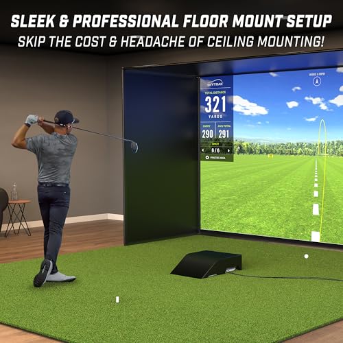 GoSports Golf Simulator Projector Cover - Floor-Mounted LED Enclosure