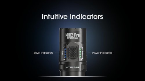 Nitecore MH12 Pro Tactical Flashlight, 3300 Lumen high Lumen USB-C Rechargeable Long Throw Compact EDC Duty Light with Holster and Lumentac Organizer