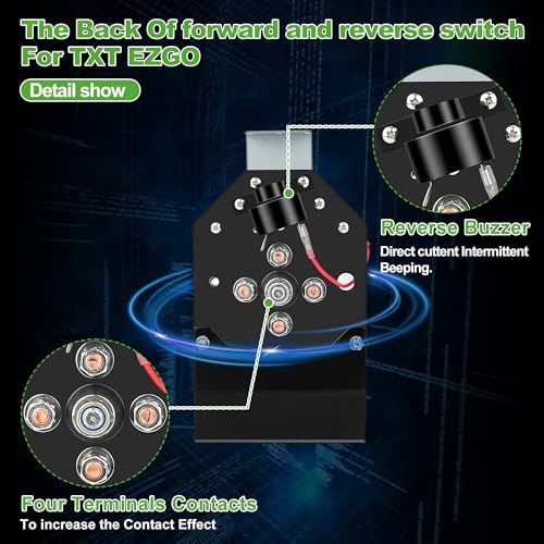 10L0L Golf Cart Forward Reverse Switch Assembly for EZGO TXT Black