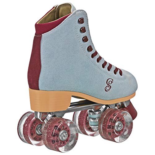 Artistic Roller Skates for Women & Men - Blue/Burgundy, Size 9