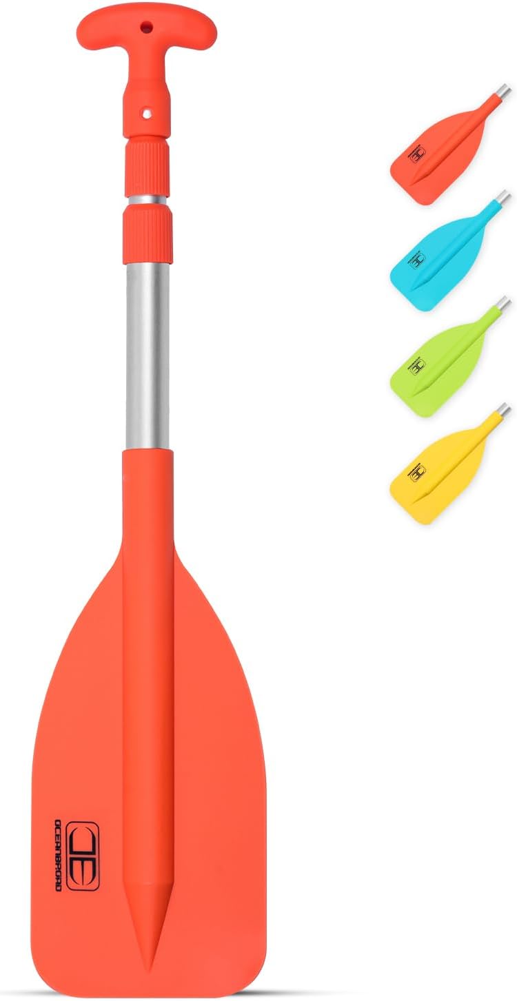 OCEANBROAD Telescoping Emergency Paddle - Adjustable 21'' to 42'' | Durable Aluminium for Kayaking & Canoeing