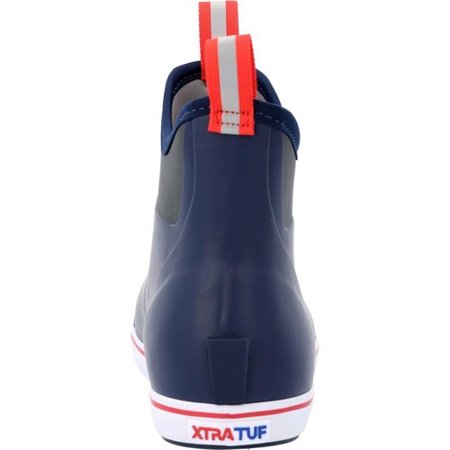 Xtratuf 22733-NVY-110 Performance Series 6" Men’s Full Rubber Ankle Deck Boots, Navy & Red (22733)