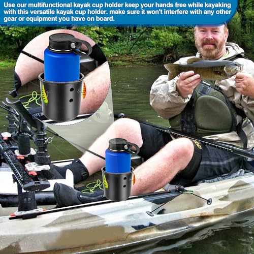 Kayak Track Mount Cup Holder and Phone Holder for Watercraft