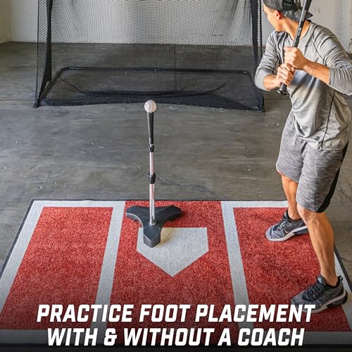 6x4 ft Baseball & Softball Hitting Mat for Batting Practice - Dual-Sided Training Aid