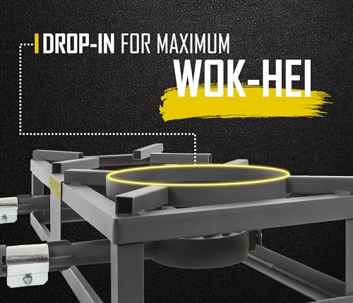 Double Propane Outdoor Burner 200,000 BTU Wok & Pot Cooktop for Camping BBQ