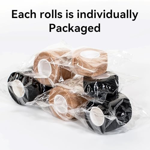 Self Adhesive Bandage Wrap Skin Color 2 Inch 32 Rolls - Medical & Vet Tape