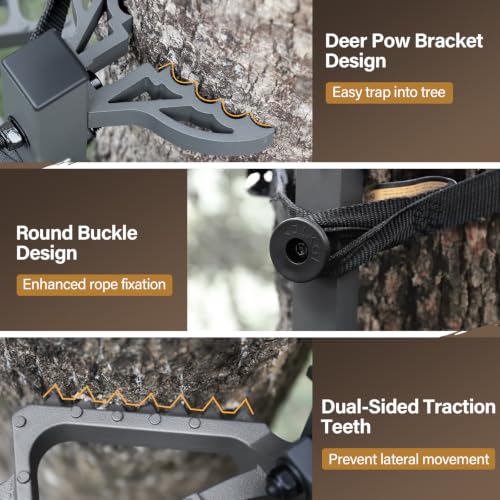 Kalkal Lightweight Adjustable Saddle Hunting Platform for Tree Stands