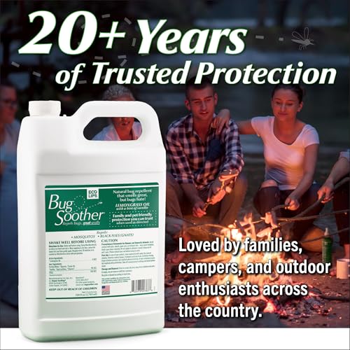Bug Soother Natural Insect Repellent 128 Fl Oz Gallon - DEET-Free Outdoor Spray