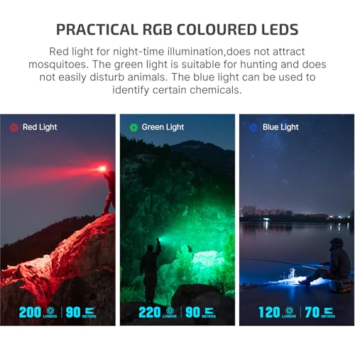 OLIGHT Marauder Mini Powerful Flashlight RGB Lights Orange - Search & Rescue, Outdoor