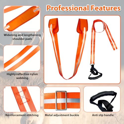 Adjustable Deer Drag Strap and Harness 500lbs Load Capacity