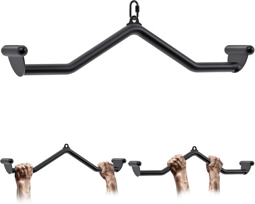 Kipika LAT Pull Down Bars - Cable Machine Attachment Set for Back Strength Training | 5 Sizes Available