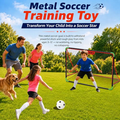 Kids 3-in-1 Soccer Goal with Target & Rebounder - Backyard, Beach Play