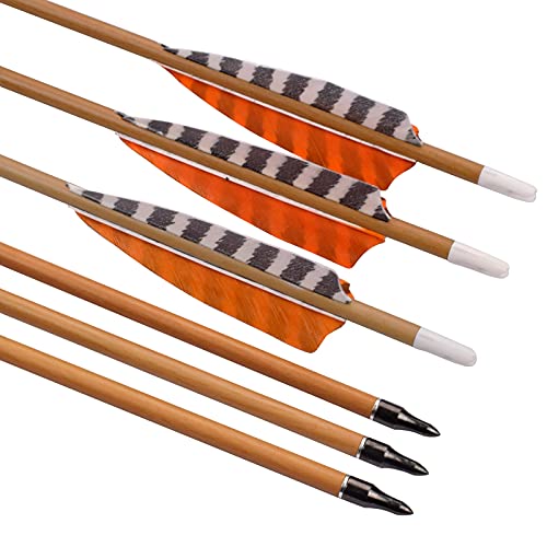 12 Pack Carbon Arrow Shafts 30 Inch Camo Spine 600 for Recurve & Longbows