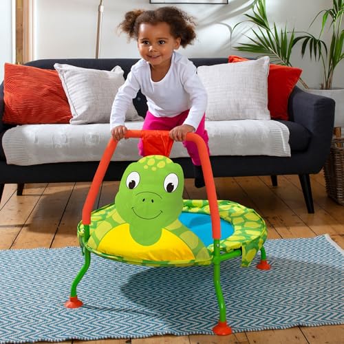 Nursery Trampoline for Kids - Turtle Design, Toddler Bouncer, Safe Indoor Outdoors