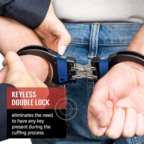 ASP Keyless Double-Lock Handcuffs with Chain - Forged Aluminum Frame, Grey / Ultra Plus Hinge